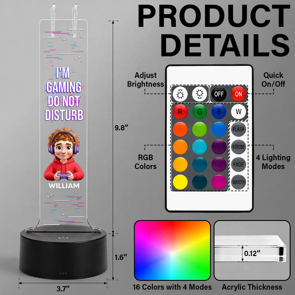 Gaming, Gift For Yourself, Humorous, Vector - I Am Gaming Do Not Disturb 3D Effect Gamer - Personalized Headphone Stand