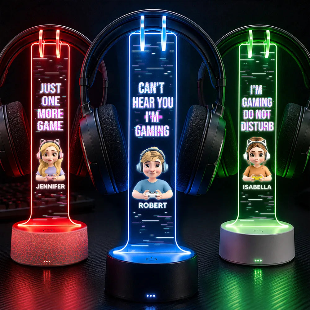 Gaming, Gift For Yourself, Humorous, Vector - I Am Gaming Do Not Disturb 3D Effect Gamer - Personalized Headphone Stand