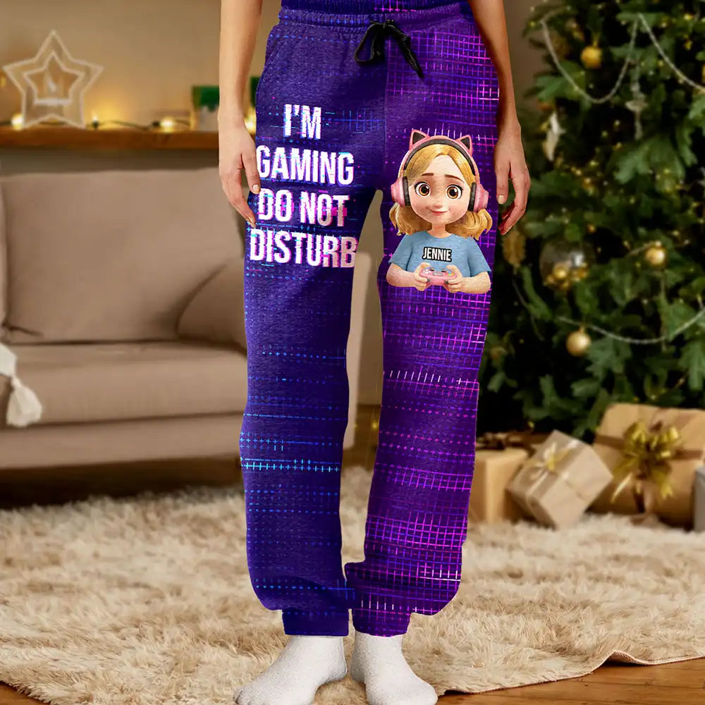 I Am Gaming Do Not Disturb 3D Effect Gamer - Personalized Sweatpants