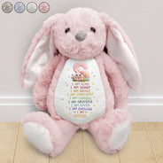 Easter,Happy,Gift For Kids,Parents - I Am Kind Faux Chenille Rabbit Alphabet Letters - Personalized Soft Toy Bunny