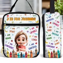Back To School,Gift For Kids,Gift For Grandkids,Happy - I Am Kind I Am Capable - Personalized Kids Lunch Bag