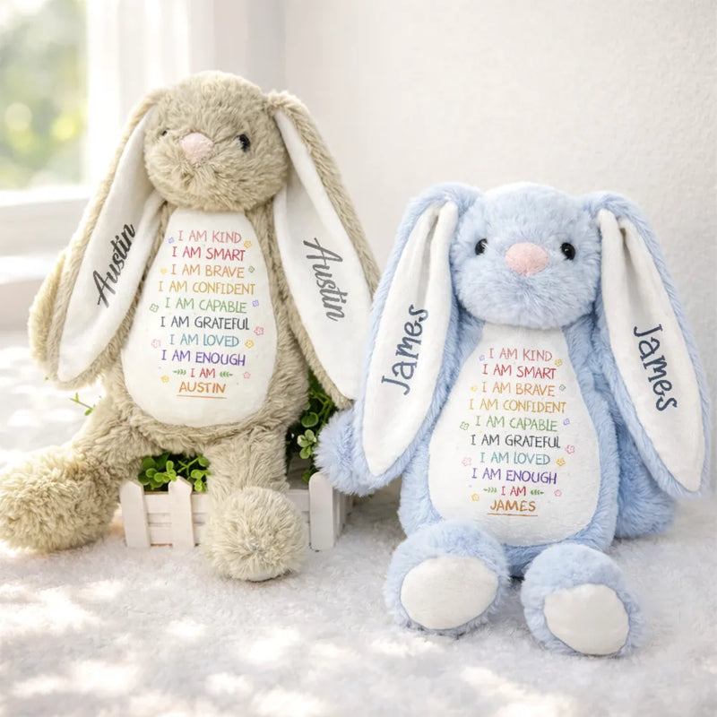 Easter,Happy,Gift For Kids,Parents,Gift For Grandkids,Gift For Daughter,Gift For Son - I Am Kind I Am Smart Rabbit With Name - Personalized Soft Toy Bunny