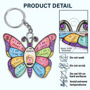 Adorable, Back To School, Gift For Kids, Vector - I Am Smart Kind Brave Butterfly - Personalized Acrylic Keychain