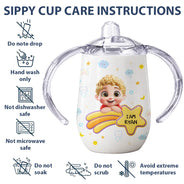 Adorable,Back To School,Gift For Kids,Vector - I Am Smart Kind Brave Butterfly - Personalized Sippy Cup