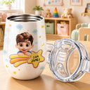 Adorable,Back To School,Gift For Kids,Vector - I Am Smart Kind Brave Butterfly - Personalized Sippy Cup