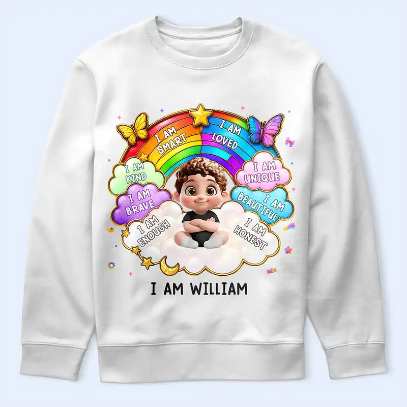 Back To School, Gift For Kids, Adorable, Vector - I Am Smart Kind Brave Butterfly - Personalized T Shirt