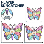 Happy,Gift For Kids,Gift For Grandkids - I Am Smart Kind Brave Butterfly - Personalized Window Hanging Suncatcher Ornament