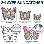 Happy,Gift For Kids,Gift For Grandkids - I Am Smart Kind Brave Butterfly - Personalized Window Hanging Suncatcher Ornament