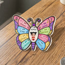 Gift For Kids, Adorable, Vector - I Am Smart Kind Brave Butterfly Flower Rainbow - Personalized Acrylic Pin