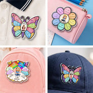 Gift For Kids, Adorable, Vector - I Am Smart Kind Brave Butterfly Flower Rainbow - Personalized Acrylic Pin