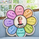 Adorable,Back To School,Gift For Kids,Vector - I Am Smart Kind Brave Butterfly Flower Rainbow - Personalized Custom Shaped Pillow