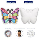Adorable,Back To School,Gift For Kids,Vector - I Am Smart Kind Brave Butterfly Flower Rainbow - Personalized Custom Shaped Pillow