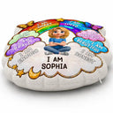 Adorable,Back To School,Gift For Kids,Vector - I Am Smart Kind Brave Butterfly Flower Rainbow - Personalized Custom Shaped Pillow