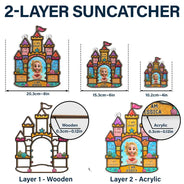 Gift For Kids, Summer, Adorable, Vector - I Am Smart Kind Brave Crab Castle Boat - Personalized Window Hanging Suncatcher Ornament
