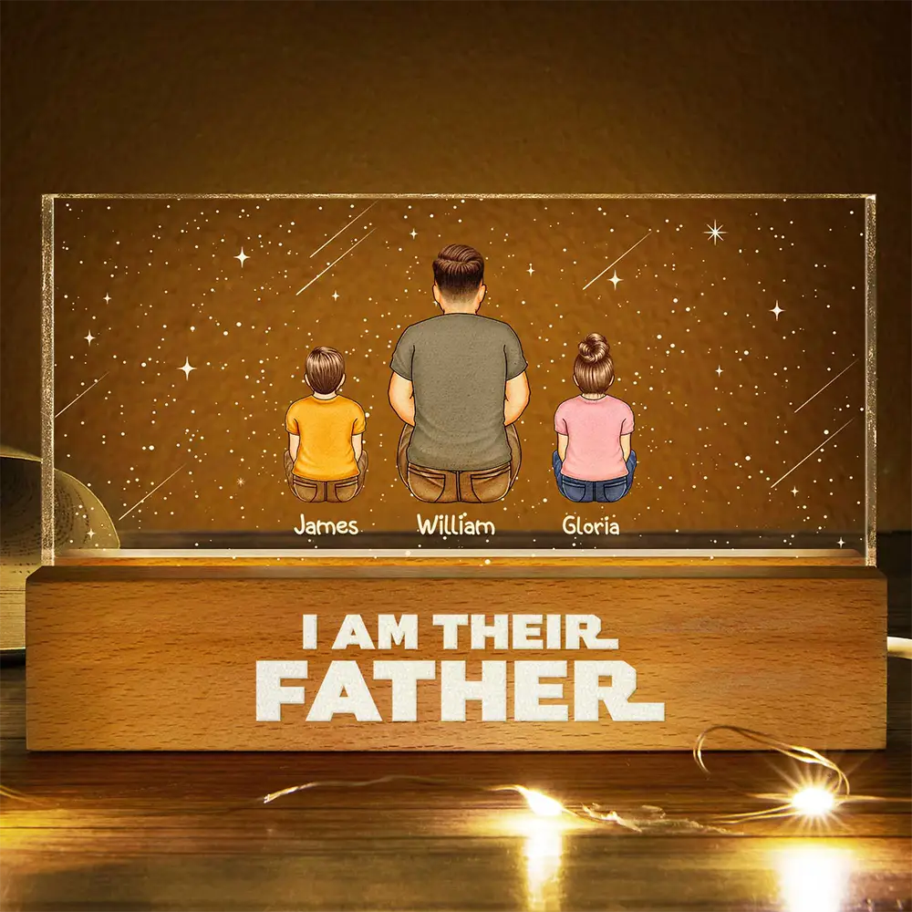 I Am Their Father - Personalized Rectangle LED Light