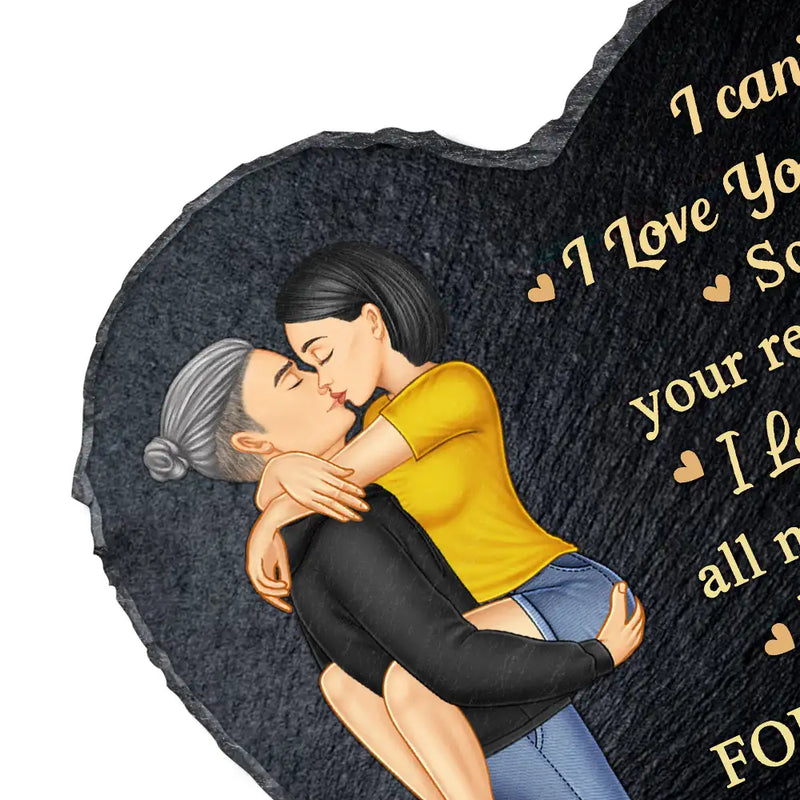 Gift For Couples,Gift For Husband,Gift For Boyfriend,Happy - I Can't Say I Love You Enough So This Is Your Reminder - Personalized Heart Memorial Garden Stone