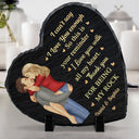 Gift For Couples,Gift For Husband,Gift For Boyfriend,Happy - I Can't Say I Love You Enough So This Is Your Reminder - Personalized Heart Memorial Garden Stone