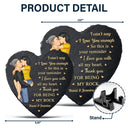 Gift For Couples,Gift For Husband,Gift For Boyfriend,Happy - I Can't Say I Love You Enough So This Is Your Reminder - Personalized Heart Memorial Garden Stone