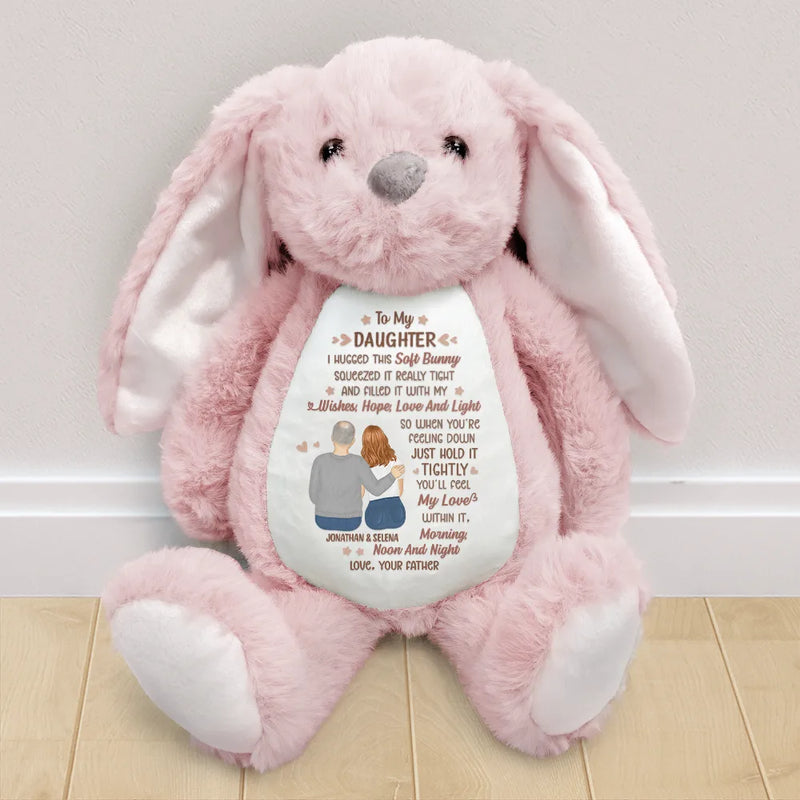 Gift For Sibling,Love,Gift For Sisters,Gift For Brothers,Gift For Bestie,Gift For Daughter,Gift For Grandkids - I Filled It With My Wishes Bestie Brother - Personalized Soft Toy Bunny