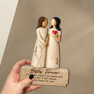 Gift For Bestie, Sentimental, Vector - I Hope We're Friends Until We Die - Personalized Custom Shaped Wooden Plaque