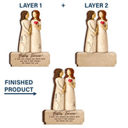 Gift For Bestie, Sentimental, Vector - I Hope We're Friends Until We Die - Personalized Custom Shaped Wooden Plaque