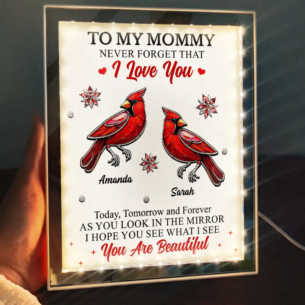 Gift For Yourself,Gift For Women - I Hope You See What I See - Personalized LED Mirror Frame Lamp