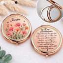 Top Market,Sentimental,Gift For Grandkids,Gift For Granddaughter,Icon - I Hope You See What I See Gift For Granddaughter Daughter Birth Flower - Personalized Compact Mirror