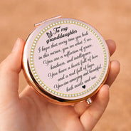Top Market,Sentimental,Gift For Grandkids,Gift For Granddaughter,Icon - I Hope You See What I See Gift For Granddaughter Daughter Birth Flower - Personalized Compact Mirror