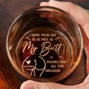 Gift For Couples,Gift For Husband,Gift For Wife,Gift For Boyfriend,Gift For Girlfriend,Funny - I Hope Your Day Is Nice - Personalized Engraved Whiskey Glass