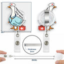 Nurse,Gift For Women,Gift For Men,Happy,Gift For Yourself - Registered Silly Goose Nurse - Personalized Badge Reel