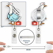 Nurse,Gift For Women,Gift For Men,Happy,Gift For Yourself - Registered Silly Goose Nurse - Personalized Badge Reel