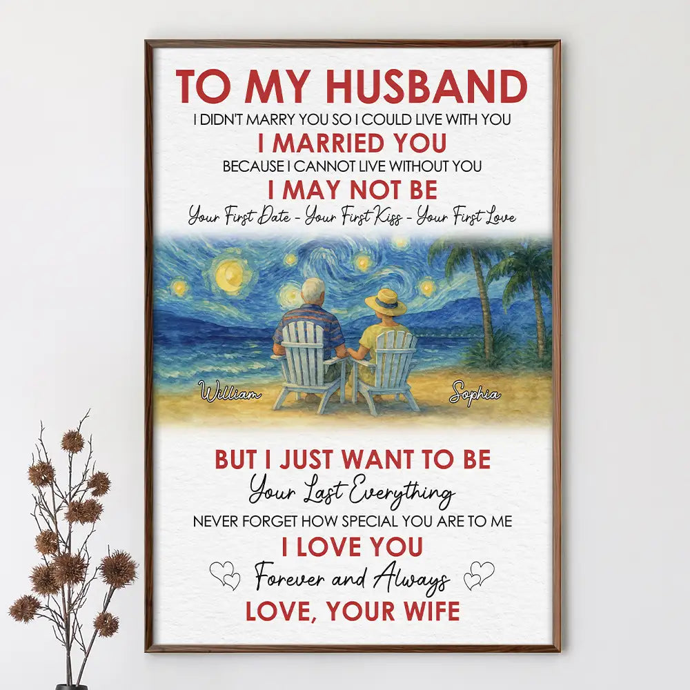 Gift For Couples,Old Couples,Love,Gift For Women,Gift For Men,Gift For Wife,Gift For Husband - I Love You Forever And Always - Personalized Poster