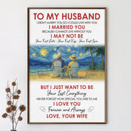 Gift For Couples,Old Couples,Love,Gift For Women,Gift For Men,Gift For Wife,Gift For Husband - I Love You Forever And Always - Personalized Poster