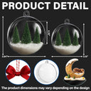 Christmas,Dog Lovers,Memorial,Sad - I Love You To The Moon Dog Memorial - Personalized 3D Acrylic Ball Ornament