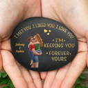 Gift For Couples,Gift For Husband,Gift For Wife,Gift For Boyfriend,Gift For Girlfriend,Love - I Met You Liked You Love You Forever - Personalized Printed Rock