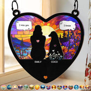 Memorial,Pet Lovers,Dog Lovers,Sad - I Miss You I Know Pet Lovers Memorial Pet - Personalized Window Hanging Suncatcher Ornament