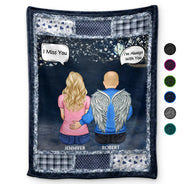 Family,Memorial,Gift For Women,Gift For Men,Sad,Christmas - I Miss You I'm Always With You - Personalized Fleece Blanket, Sherpa Blanket