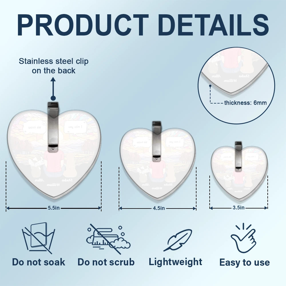 Sad, Memorial, Dog Lovers, Dog Mom, Cat Lovers, Pet Lovers - I Miss You Memorial Dog Cat - Personalized Custom Shaped Acrylic Car Visor Clip