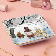 Sad,Memorial,Dog Lovers,Pet Lovers,Cat Lovers,Dog Mom - I Miss You Memorial Dog Cat - Personalized Ring Dish