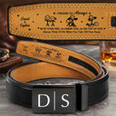 Gift For Couples, Funny, Love - I Promise I'll Always By Your Side - Personalized Leather Belt With Engraved Buckle