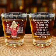 Gift For Husband,Gift For Couples,Gift For Wife,Gift For Boyfriend,Gift For Girlfriend - I Promise To Always Be By Your Side - Personalized Shot Glass