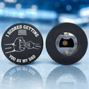 Gift For Father,Sport Dad,Children - I Scored Getting You As My Dad - Personalized Hockey Puck Bottle Opener