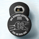 Gift For Father,Sport Dad,Children - I Scored Getting You As My Dad - Personalized Hockey Puck Bottle Opener