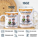 Gift For Brothers,Gift For Sisters,Gift For Sibling,Family,Funny - I Smile Because You Are My Brother Sister - Personalized White Edge-to-Edge Mug