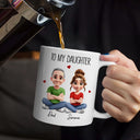 Dad,Daughters,Gift For Daughter,Mom,Sons,Gift For Son,Gift For Women,Gift For Men,Top Market,Happy - I Smile Because You Are My Daughter 3D Effect - Personalized Mug