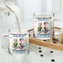 Mom,Sons,Daughters (Adult),Gift For Daughter,Gift For Son,Funny - I Smile Because You Are My Daughter Son - Personalized Glass Mug