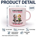 Mom - Sons,Mom - Daughters (Adult),Gift For Daughter,Gift For Son,Funny - I Smile Because You Are My Daughter Son - Personalized Marble Mug