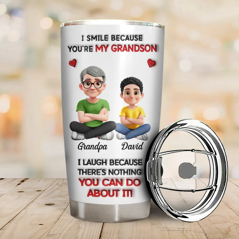 Dad - Daughters (Adult),Dad - Daughters (Young),Dad - Children,Mom - Children,Mom - Daughters (Adult),Gift For Daughter,Mom - Daughters (Young),Mom - Sons,Dad - Sons,Gift For Son,Grandpa - Grandkids,Grandma - Grandkids,Gift For Grandkids,Happy - I Smile Because You Are My Daughter Son - Personalized Tumbler