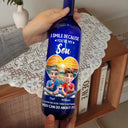 Gift For Mother,Gift For Daughter,Daughters (Adult),Mom,Sons,Happy - I Smile Because You're My Daughter - Personalized Bottle Light