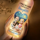 Gift For Mother,Gift For Daughter,Daughters (Adult),Mom,Sons,Happy - I Smile Because You're My Daughter - Personalized Bottle Light
